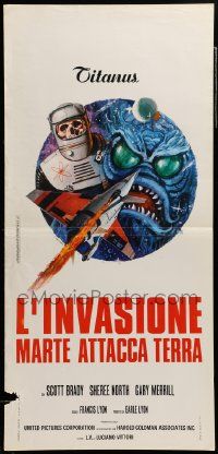 7m445 DESTINATION INNER SPACE Italian locandina '74 terror from the depths of the sea, monsters!