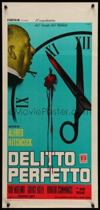 7m450 DIAL M FOR MURDER Italian locandina R70 Alfred Hitchcock, different art by Giuliano Nistri!