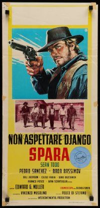 7m464 DON'T WAIT DJANGO SHOOT Italian locandina '67 Mulargia, western!