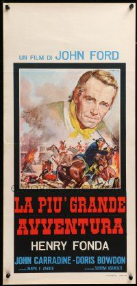 7m470 DRUMS ALONG THE MOHAWK Italian locandina R64 Ford, Henry Fonda & war by Rodolfo Gasparri!
