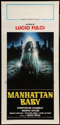 7m490 EYE OF THE EVIL DEAD Italian locandina '82 Fulci's Manhattan Baby, ghoul by E. Sciotti!