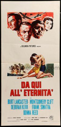 7m522 FROM HERE TO ETERNITY Italian locandina R60s Lancaster, Sinatra & Clift, different artwork!