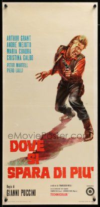 7m525 FURY OF JOHNNY KID Italian locandina '67 Dove si spara di piu, Mos western action artwork!