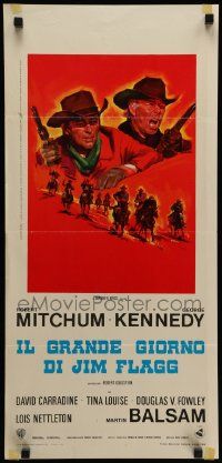 7m543 GOOD GUYS & THE BAD GUYS Italian locandina '69 Robert Mitchum, George Kennedy, Olivetti!