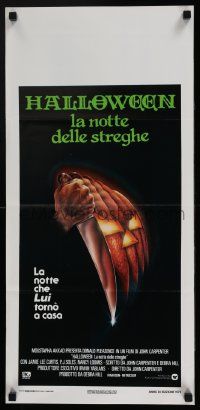 7m555 HALLOWEEN Italian locandina '79 John Carpenter classic, Bob Gleason jack-o-lantern art!