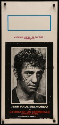 7m571 HO! Italian locandina R70s Roberto Enrico, different image of Jean-Paul Belmondo!