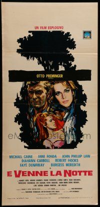 7m582 HURRY SUNDOWN Italian locandina '67 Michael Caine, Jane Fonda, great different art!