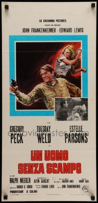 7m587 I WALK THE LINE Italian locandina '71 different art of Gregory Peck & Tuesday Weld!