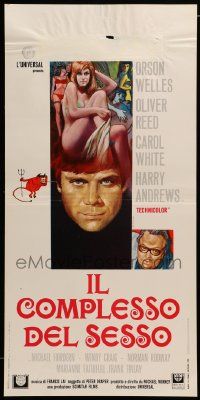 7m591 I'LL NEVER FORGET WHAT'S'ISNAME Italian locandina '68 Welles, art by Piero Ermanno Iaia!