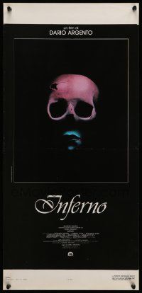 7m595 INFERNO Italian locandina '80 Dario Argento horror, really cool skull & bleeding mouth
