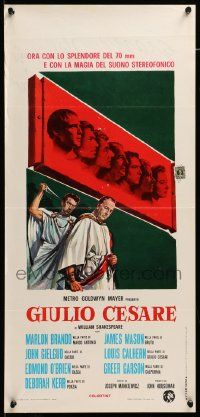 7m628 JULIUS CAESAR Italian locandina R60s Brando, James Mason & Greer Garson, Shakespeare