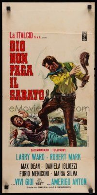 7m633 KILL THE WICKED Italian locandina '67 Dio non paga il sabato, Renato Casaro artwork!