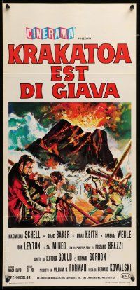 7m642 KRAKATOA EAST OF JAVA Cinerama Italian locandina '69 day that shook Earth to its core!