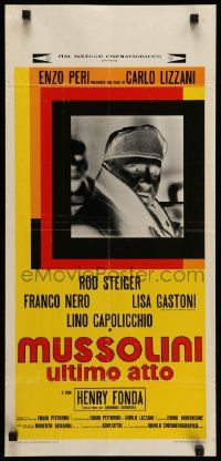 7m654 LAST 4 DAYS Italian locandina '74 Mussolini: Ultimo atto, Steiger as Benito, Franco Nero!