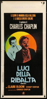 7m670 LIMELIGHT Italian locandina R70s completely different artistic image of Chaplin!