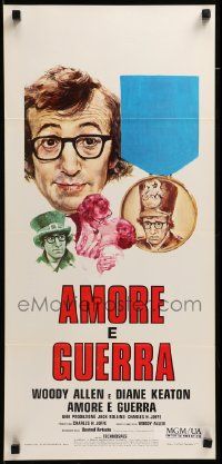 7m683 LOVE & DEATH Italian locandina '75 wacky Woody Allen & Diane Keaton, completely different!