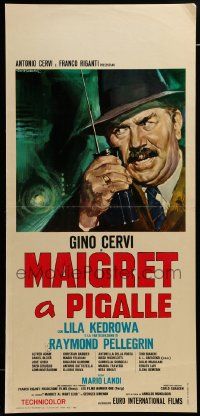 7m695 MAIGRET AT THE PIGALLE Italian locandina '66 Landi's Maigret a Pigalle, Rodolfo Gasparri!