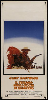 7m768 OUTLAW JOSEY WALES Italian locandina R70s Clint Eastwood is an army of one, Roy Andersen art!