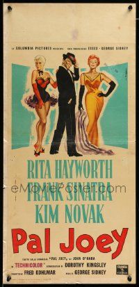 7m771 PAL JOEY Italian locandina '59 Frank Sinatra, sexy Rita Hayworth & Novak by Sandro Symeoni!