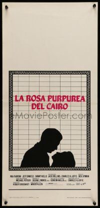 7m804 PURPLE ROSE OF CAIRO Italian locandina '85 Daniels steps out of movie into Mia Farrow's life