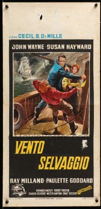7m810 REAP THE WILD WIND Italian locandina R60s completely different art of fighting Ray Milland!