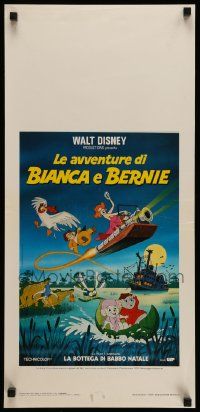 7m821 RESCUERS Italian locandina R80s Disney mouse mystery from the depths of Devil's Bayou!