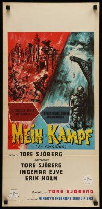 7m853 SECRETS OF THE NAZI CRIMINALS Italian locandina '62 Mein Kampf II, Swedish WWII documentary!