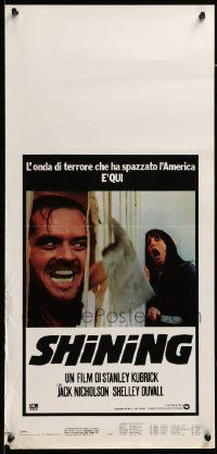 7m862 SHINING Italian locandina '80 King & Kubrick horror masterpiece, crazy Jack Nicholson!