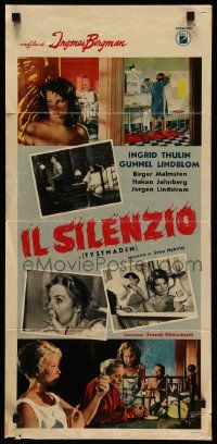7m863 SILENCE Italian locandina '64 Ingmar Bergman's Tystnaden, Gunnel Lindblom!