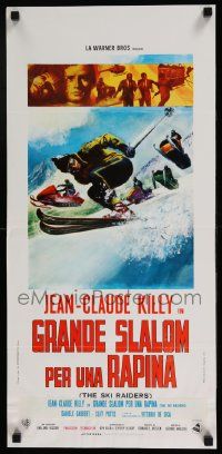 7m871 SNOW JOB Italian locandina '72 Jean-Claude Killy is a thief on skis after $240,000, Franco art