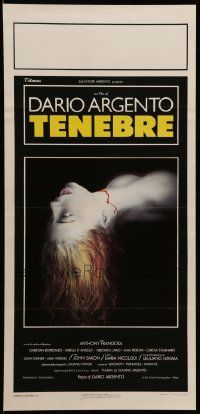7m911 TENEBRE Italian locandina '82 Dario Argento giallo, creepy artwork of dead female victim!