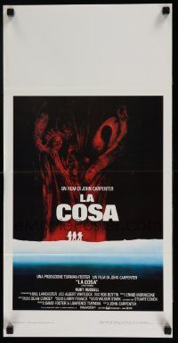 7m919 THING Italian locandina '82 John Carpenter, cool sci-fi horror, the ultimate in alien terror!