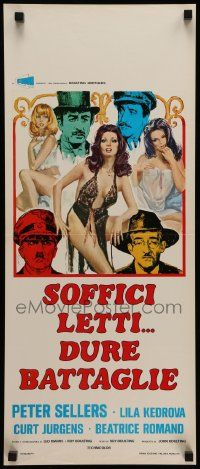 7m949 UNDERCOVERS HERO Italian locandina '75 Peter Sellers & the most WANTED women in France!