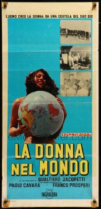 7m988 WOMEN OF THE WORLD Italian locandina '63 La Donna nel mondo, sexy girls of all countries!