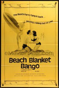 7p077 BEACH BLANKET BANGO 1sh '75 the gang is back & getting a bang out of life!