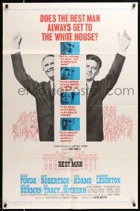 7p086 BEST MAN 1sh '64 Henry Fonda & Gore Vidal running for President of the United States