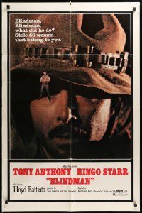 7p101 BLINDMAN 1sh '72 Tony Anthony, Ringo Starr, spaghetti western!