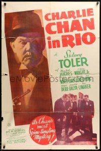 7p167 CHARLIE CHAN IN RIO 1sh '41 Sidney Toler in title role, Victor Sen Yung, Mary Beth Hughes!