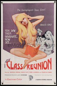 7p178 CLASS REUNION 1sh '72 Ed Wood, sexy schoolgirl is in the swingingest class ever!