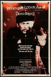 7p232 DEATH WISH II 1sh '82 Charles Bronson is loose again and wants the filth off the streets!