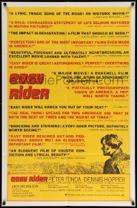 7p279 EASY RIDER style B 1sh '69 Peter Fonda, Nicholson, biker classic directed by Dennis Hopper!