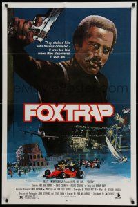 7p327 FOXTRAP 1sh '86 Fred Williamson directs & stars, cool action artwork, blaxploitation!