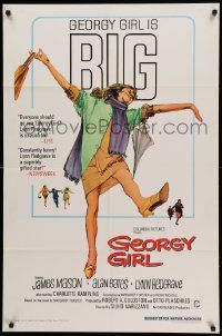 7p353 GEORGY GIRL 1sh '66 Lynn Redgrave, James Mason, Alan Bates, Charlotte Rampling!