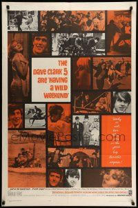7p403 HAVING A WILD WEEKEND 1sh '65 John Boorman rock & roll comedy, great photo montage!