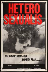 7p419 HETEROSEXUALIS 1sh '73 John Hayes sexploitation comedy, the games men and women play...!