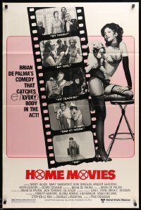 7p432 HOME MOVIES 1sh '80 Brian De Palma, super sexy Nancy Allen in lingerie!