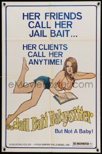 7p475 JAIL BAIT BABYSITTER 1sh '78 her friends call her jail bait, her clients call her anytime!