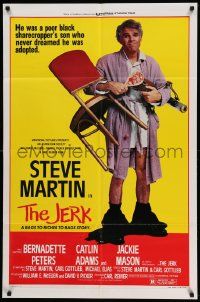 7p479 JERK style B 1sh '79 Steve Martin is the son of a poor black sharecropper!
