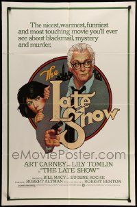 7p509 LATE SHOW 1sh '77 great Richard Amsel artwork of Art Carney & Lily Tomlin!