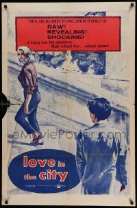7p540 LOVE IN THE CITY 1sh '55 Michelangelo Antonioni & Federico Fellini's L'Amore in Citta!